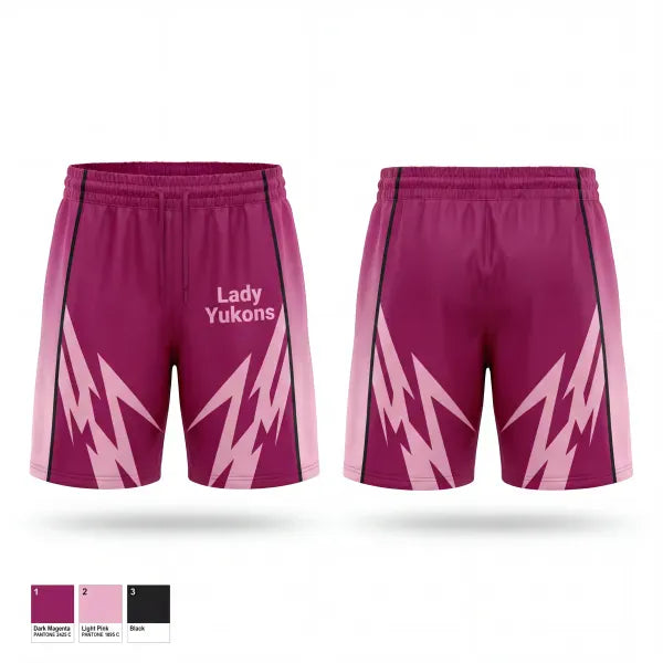 Athletic Shorts With Pockets, Lady Yukons, Women's Basketball, Teamtime, Team time, sublimation, custom sports apparel, team uniforms, spirit wear, spiritwear, sports uniforms, custom shirts, team store, custom team store, fundraiser sports, apparel fundraiser