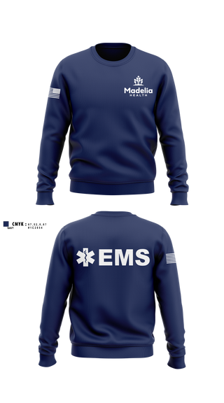 Crew Neck Sweatshirt, Madelia Health EMS, EMS/EMT, Teamtime, Team time, sublimation, custom sports apparel, team uniforms, spirit wear, spiritwear, sports uniforms, custom shirts, team store, custom team store, fundraiser sports, apparel fundraiser