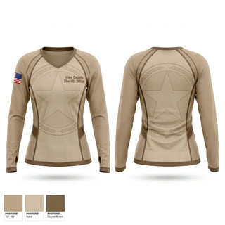 Womens Long Sleeve Vneck Shirt, Irion County Sheriff's Office, Police, Teamtime, Team time, sublimation, custom sports apparel, team uniforms, spirit wear, spiritwear, sports uniforms, custom shirts, team store, custom team store, fundraiser sports, apparel fundraiser