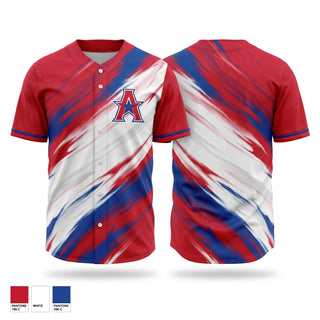 Full Button Baseball Jersey, All American, Baseball, Teamtime, Team time, sublimation, custom sports apparel, team uniforms, spirit wear, spiritwear, sports uniforms, custom shirts, team store, custom team store, fundraiser sports, apparel fundraiser