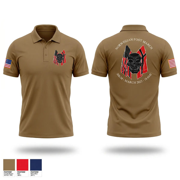 Short Sleeve Performance Polo, Forged Gold Battalion, Army, Teamtime, Team time, sublimation, custom sports apparel, team uniforms, spirit wear, spiritwear, sports uniforms, custom shirts, team store, custom team store, fundraiser sports, apparel fundraiser