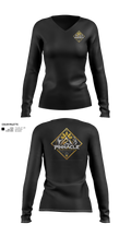 Pinnacle Martial Arts 28485454 Women's Long Sleeve V-neck Shirt - 100