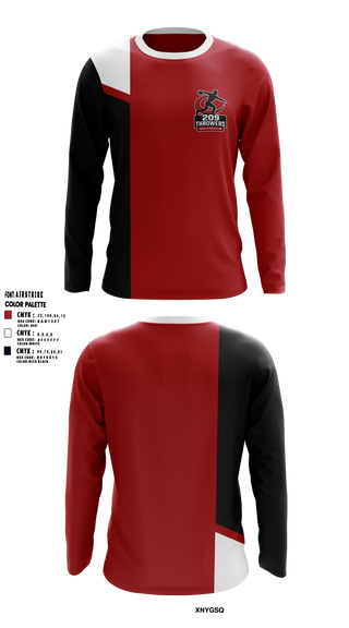 Long Sleeve Performance Shirt, 209Throwers, Track & Field, Teamtime, Team time, sublimation, custom sports apparel, team uniforms, spirit wear, spiritwear, sports uniforms, custom shirts, team store, custom team store, fundraiser sports, apparel fundraiser