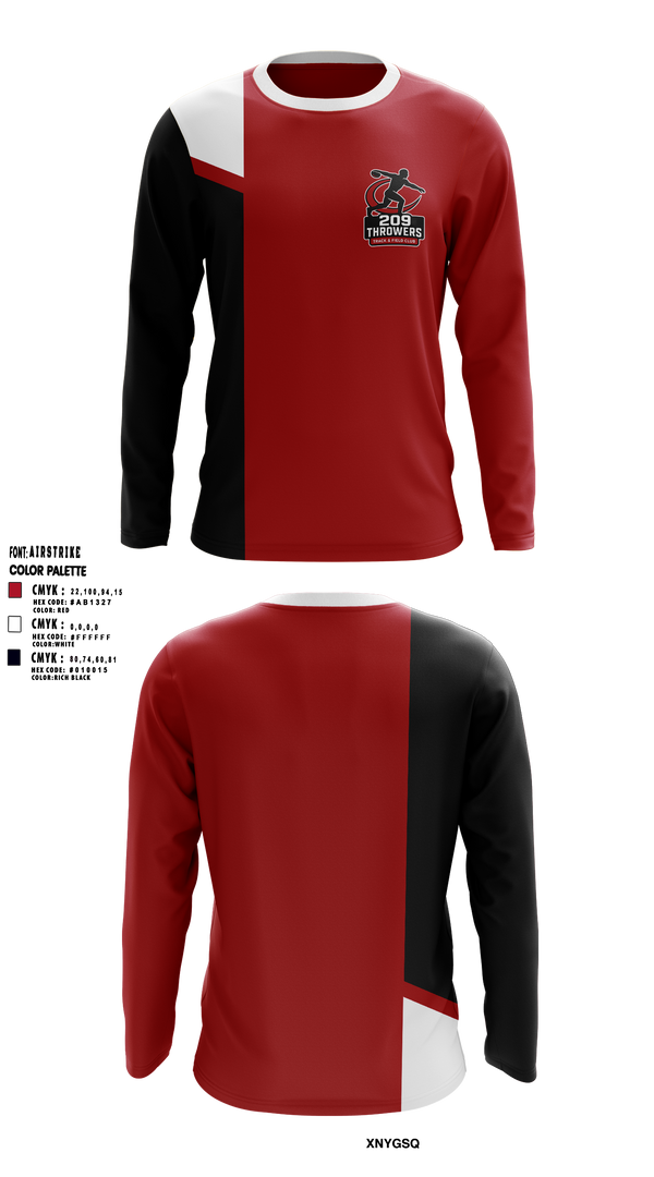Long Sleeve Performance Shirt, 209Throwers, Track & Field, Teamtime, Team time, sublimation, custom sports apparel, team uniforms, spirit wear, spiritwear, sports uniforms, custom shirts, team store, custom team store, fundraiser sports, apparel fundraiser