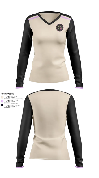 Womens Long Sleeve Vneck Shirt, Loving Maids, , Teamtime, Team time, sublimation, custom sports apparel, team uniforms, spirit wear, spiritwear, sports uniforms, custom shirts, team store, custom team store, fundraiser sports, apparel fundraiser