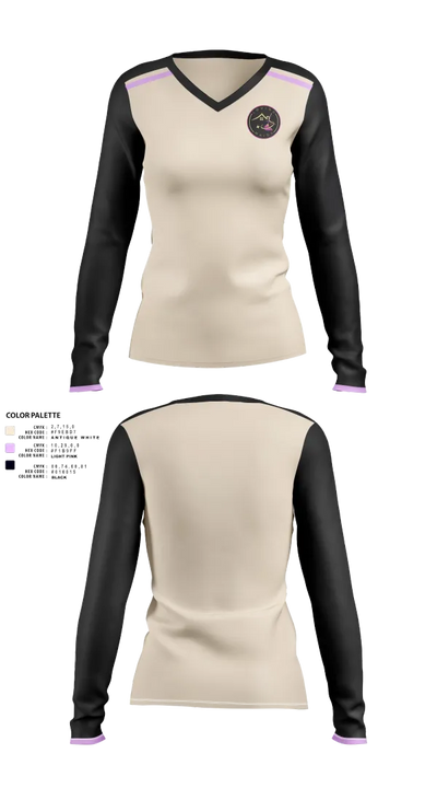 Loving Maids 65495541 Women's Long Sleeve V-neck Shirt - 21