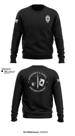 Crew Neck Sweatshirt, ACE, Police, Teamtime, Team time, sublimation, custom sports apparel, team uniforms, spirit wear, spiritwear, sports uniforms, custom shirts, team store, custom team store, fundraiser sports, apparel fundraiser
