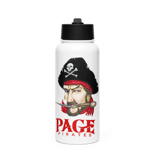 Page High School Volleyball 46442343 Stainless Steel Water Bottle with a Straw Lid