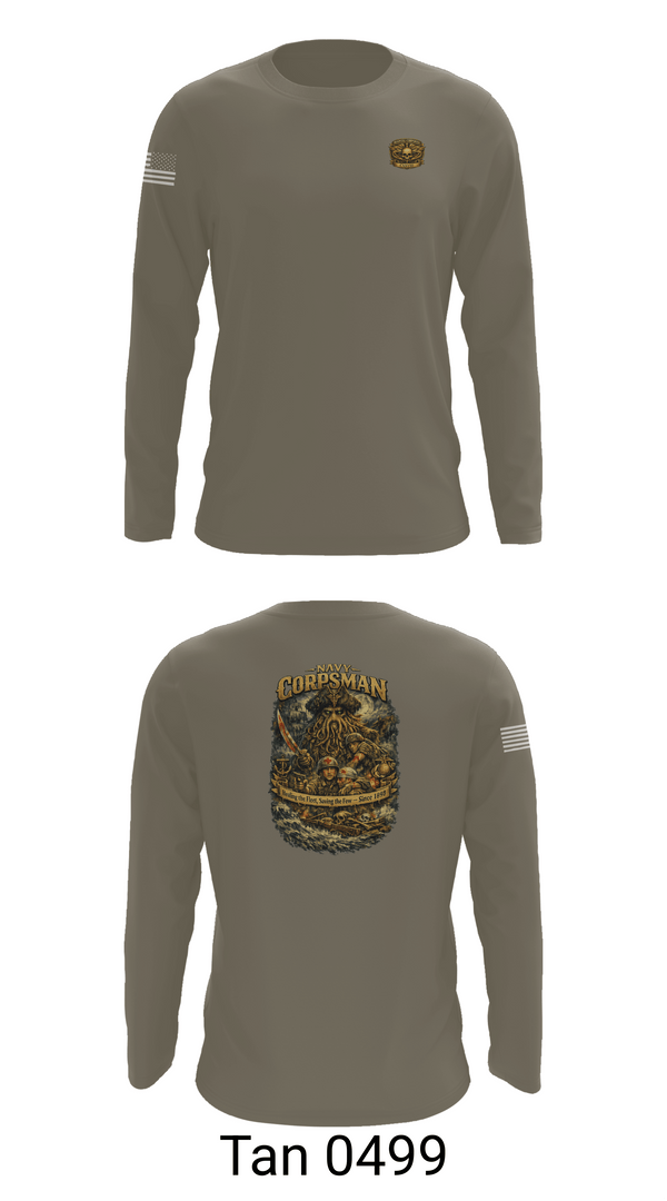Long Sleeve Performance Shirt, North County 128th HM Ball, Navy, Teamtime, Team time, sublimation, custom sports apparel, team uniforms, spirit wear, spiritwear, sports uniforms, custom shirts, team store, custom team store, fundraiser sports, apparel fundraiser