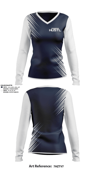Womens Long Sleeve Vneck Shirt, Indiana Hustl, Softball, Teamtime, Team time, sublimation, custom sports apparel, team uniforms, spirit wear, spiritwear, sports uniforms, custom shirts, team store, custom team store, fundraiser sports, apparel fundraiser