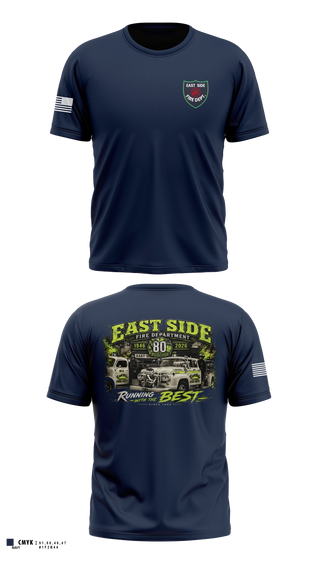 Old School Cotton Feel Shirt, East Side Fire Department (Belleville), Fire Department, Teamtime, Team time, sublimation, custom sports apparel, team uniforms, spirit wear, spiritwear, sports uniforms, custom shirts, team store, custom team store, fundraiser sports, apparel fundraiser
