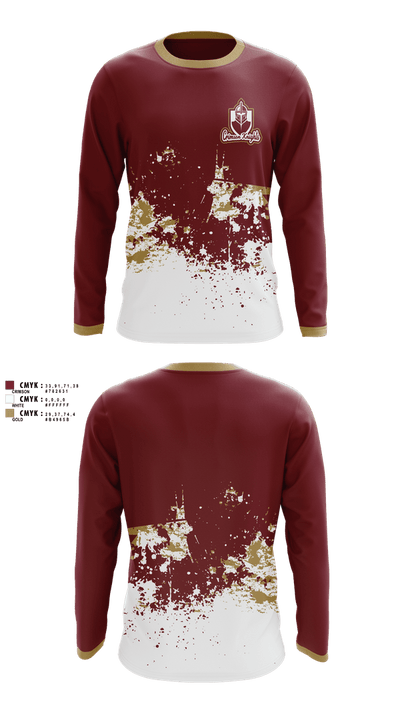 Whittier Crimson Knights 84805386 Long Sleeve Performance Shirt 1