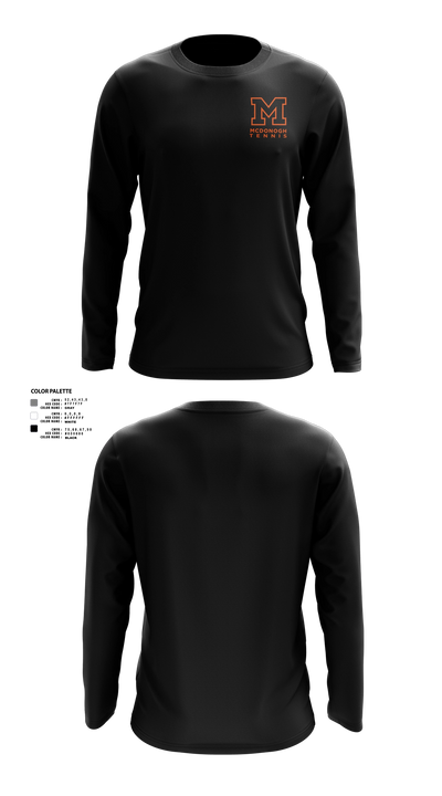 Mcdonogh Girls Tennis Long Sleeve Performance Shirt - 23