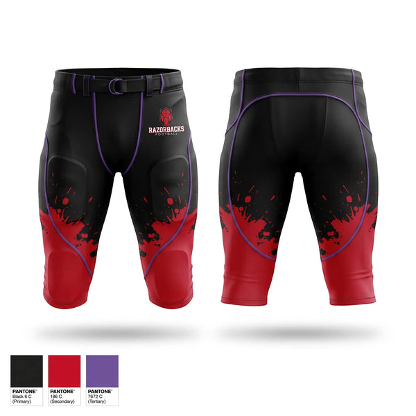 Integrated Football Pants, Wakulla County Youth Football & Cheerleading Association Inc., Football, Teamtime, Team time, sublimation, custom sports apparel, team uniforms, spirit wear, spiritwear, sports uniforms, custom shirts, team store, custom team store, fundraiser sports, apparel fundraiser