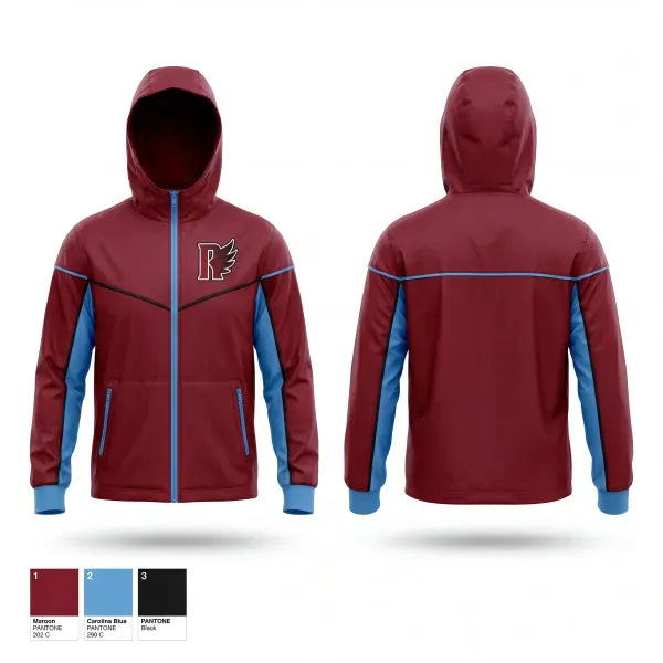 Windbreaker, Raleigh Blackhawks, Baseball, Teamtime, Team time, sublimation, custom sports apparel, team uniforms, spirit wear, spiritwear, sports uniforms, custom shirts, team store, custom team store, fundraiser sports, apparel fundraiser