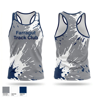 Mens Track Singlet, Farragut Track Club, Track & Field, Teamtime, Team time, sublimation, custom sports apparel, team uniforms, spirit wear, spiritwear, sports uniforms, custom shirts, team store, custom team store, fundraiser sports, apparel fundraiser