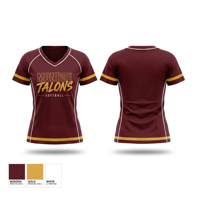 Monroe Talons Women's Short Sleeve V-neck Shirt - 1