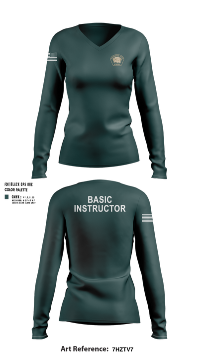 Academy- Basic Unit Women's Long Sleeve V-neck Shirt - 30