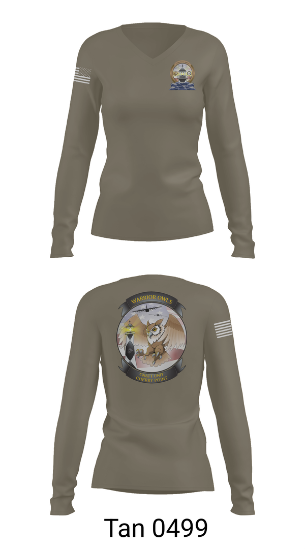 Womens Long Sleeve Vneck Shirt, CNATT Cherry Point, , Teamtime, Team time, sublimation, custom sports apparel, team uniforms, spirit wear, spiritwear, sports uniforms, custom shirts, team store, custom team store, fundraiser sports, apparel fundraiser