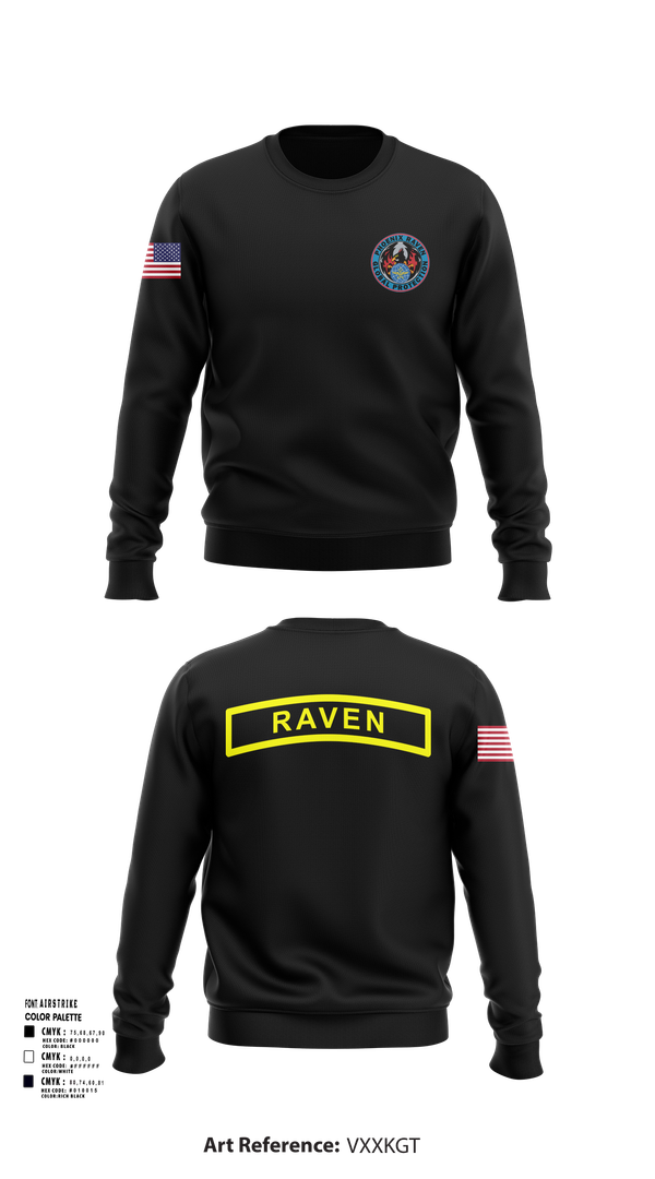 Crew Neck Sweatshirt, Phoenix Raven Instrutor, , Teamtime, Team time, sublimation, custom sports apparel, team uniforms, spirit wear, spiritwear, sports uniforms, custom shirts, team store, custom team store, fundraiser sports, apparel fundraiser