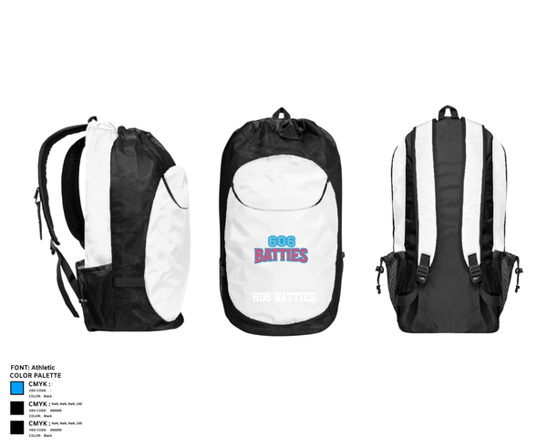Gear Bag, 606 Batties, Softball, Teamtime, Team time, sublimation, custom sports apparel, team uniforms, spirit wear, spiritwear, sports uniforms, custom shirts, team store, custom team store, fundraiser sports, apparel fundraiser