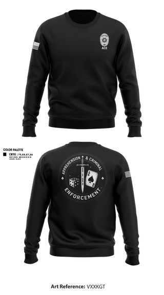Crew Neck Sweatshirt, ACE, Police, Teamtime, Team time, sublimation, custom sports apparel, team uniforms, spirit wear, spiritwear, sports uniforms, custom shirts, team store, custom team store, fundraiser sports, apparel fundraiser