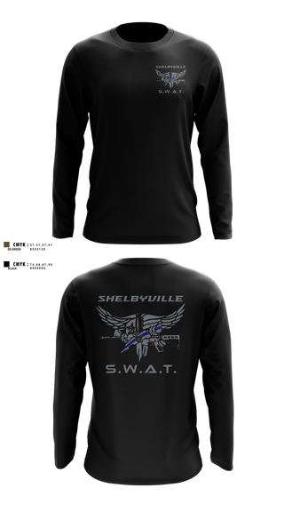 Long Sleeve Performance Shirt, Shelbyville SWAT, Police, Teamtime, Team time, sublimation, custom sports apparel, team uniforms, spirit wear, spiritwear, sports uniforms, custom shirts, team store, custom team store, fundraiser sports, apparel fundraiser