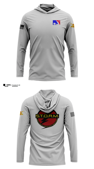 Long Sleeve hooded sunshirt, H2F STORM, Army, Teamtime, Team time, sublimation, custom sports apparel, team uniforms, spirit wear, spiritwear, sports uniforms, custom shirts, team store, custom team store, fundraiser sports, apparel fundraiser