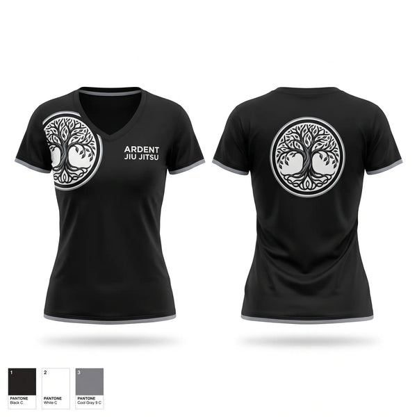 Womens Short Sleeve Vneck Shirt, Ardent Jiu Jitsu, , Teamtime, Team time, sublimation, custom sports apparel, team uniforms, spirit wear, spiritwear, sports uniforms, custom shirts, team store, custom team store, fundraiser sports, apparel fundraiser