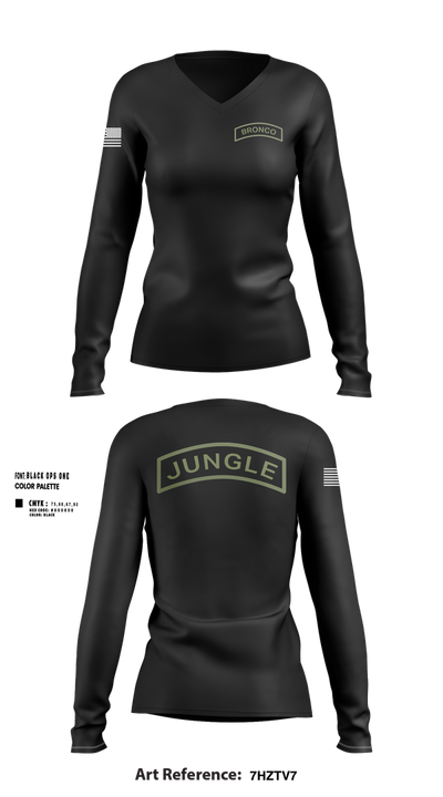 25 Id 16101676 Women's Long Sleeve V-neck Shirt - 1
