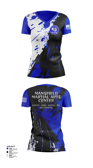 Womens Short Sleeve Vneck Shirt, Mansfield Martial Arts Center, , Teamtime, Team time, sublimation, custom sports apparel, team uniforms, spirit wear, spiritwear, sports uniforms, custom shirts, team store, custom team store, fundraiser sports, apparel fundraiser