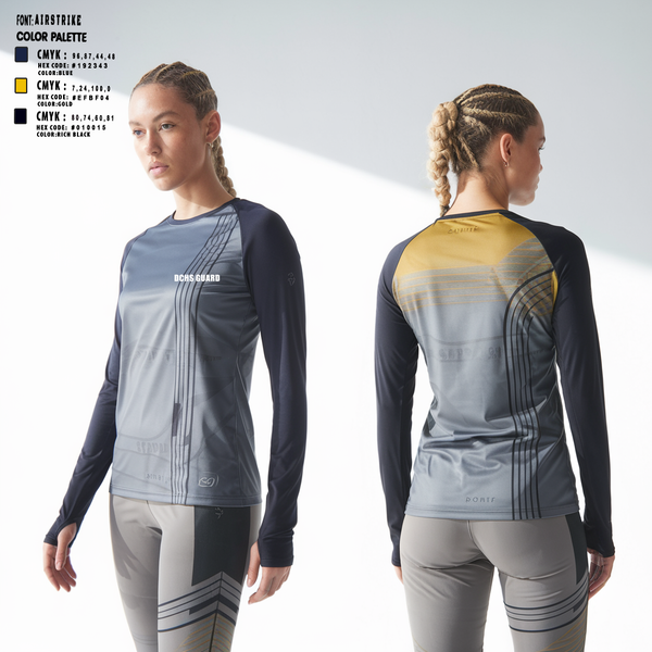 Womens Long Sleeve Vneck Shirt, DCHS guard, Spirit Store, Teamtime, Team time, sublimation, custom sports apparel, team uniforms, spirit wear, spiritwear, sports uniforms, custom shirts, team store, custom team store, fundraiser sports, apparel fundraiser