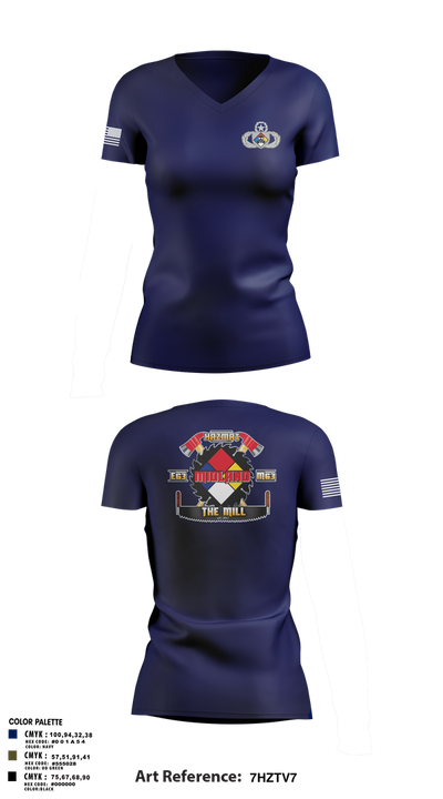 Central Pierce Hazmat 51368601 Women's Short Sleeve V-neck Shirt - 1