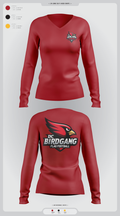 Derby City Birdgang 3850834 Women's Long Sleeve V-neck Shirt - 1