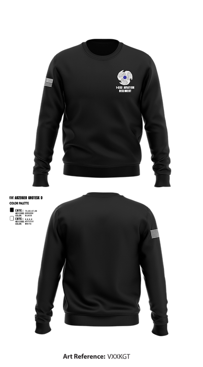 1-222 Aviation Regiment Crew Neck Sweatshirt - 6