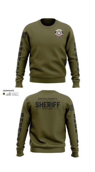 Crew Neck Sweatshirt, Uintah County Sheriffs Office, Police, Teamtime, Team time, sublimation, custom sports apparel, team uniforms, spirit wear, spiritwear, sports uniforms, custom shirts, team store, custom team store, fundraiser sports, apparel fundraiser