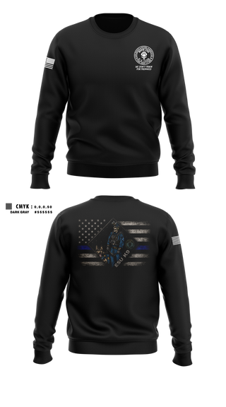 Crew Neck Sweatshirt, NYPD ESU K9, Police, Teamtime, Team time, sublimation, custom sports apparel, team uniforms, spirit wear, spiritwear, sports uniforms, custom shirts, team store, custom team store, fundraiser sports, apparel fundraiser