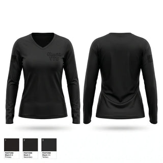 Womens Long Sleeve Vneck Shirt, Ghent VFD, Fire Department, Teamtime, Team time, sublimation, custom sports apparel, team uniforms, spirit wear, spiritwear, sports uniforms, custom shirts, team store, custom team store, fundraiser sports, apparel fundraiser