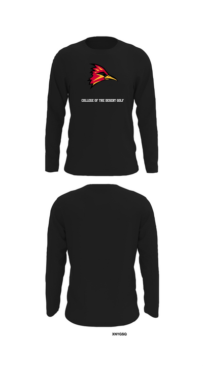 College of the Desert Golf 91548772 Long Sleeve Performance Shirt 27