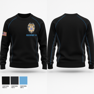Crew Neck Sweatshirt, ROCKPORT PD, Police, Teamtime, Team time, sublimation, custom sports apparel, team uniforms, spirit wear, spiritwear, sports uniforms, custom shirts, team store, custom team store, fundraiser sports, apparel fundraiser