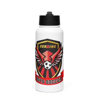 Corning Boys Soccer 97263388 Stainless Steel Water Bottle with a Straw Lid