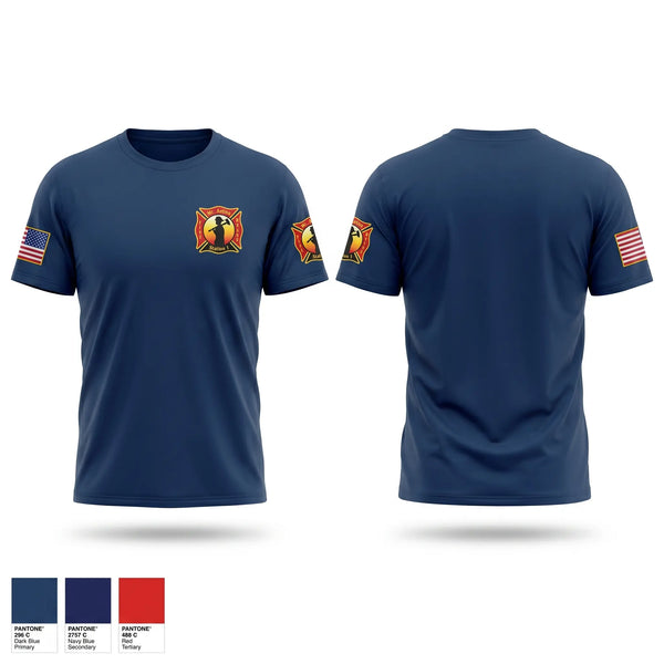 Old School Cotton Feel Shirt, St. Ignace Fire Department, Fire Department, Teamtime, Team time, sublimation, custom sports apparel, team uniforms, spirit wear, spiritwear, sports uniforms, custom shirts, team store, custom team store, fundraiser sports, apparel fundraiser