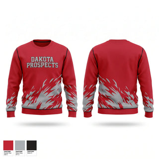 Crew Neck Sweatshirt, Dakota Prospects, Men's Basketball, Teamtime, Team time, sublimation, custom sports apparel, team uniforms, spirit wear, spiritwear, sports uniforms, custom shirts, team store, custom team store, fundraiser sports, apparel fundraiser