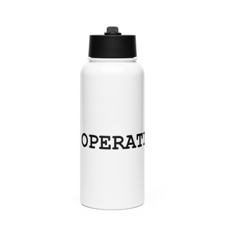 C.W Operations 41850268 Stainless Steel Water Bottle with a Straw Lid