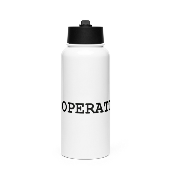 C.W Operations 41850268 Stainless Steel Water Bottle with a Straw Lid
