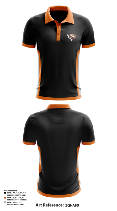 BCAT Tigers 96557940 Short Sleeve Performance Polo - 100