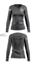 Nueces County Constable PCT4 30073114 Women's Long Sleeve V-neck Shirt - 22