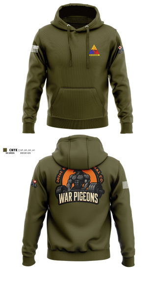 Hoodie, 261st War Pigeons, Army, Teamtime, Team time, sublimation, custom sports apparel, team uniforms, spirit wear, spiritwear, sports uniforms, custom shirts, team store, custom team store, fundraiser sports, apparel fundraiser