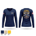 Station Fire island NY 60695571 Women's Long Sleeve V-neck Shirt - 1