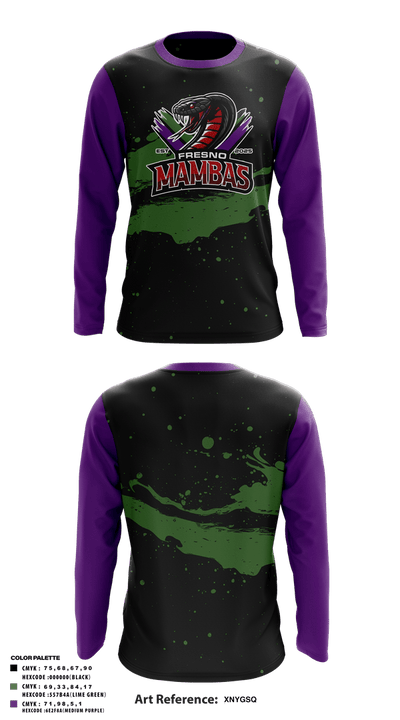 Fresno Mambas 67071112 Long Sleeve Performance Shirt 1